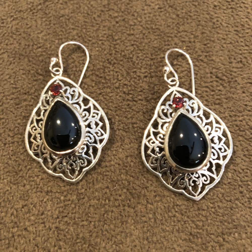 NWOT Sterling Silver Stone Earrings